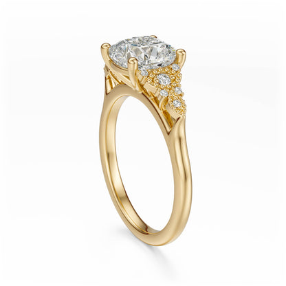 The Art Deco Maeve Ring | Cushion | Setting Only - Lavender Creek Gems 