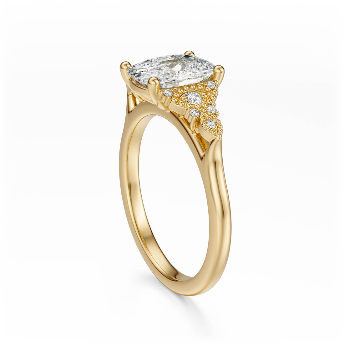 The Art Deco Maeve Ring | Elongated Cushion - Lavender Creek Gems 