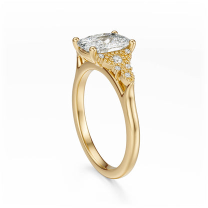 The Art Deco Maeve Ring | Elongated Cushion - Lavender Creek Gems 