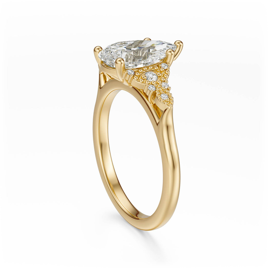 The Art Deco Maeve Ring | Pear - Lavender Creek Gems 