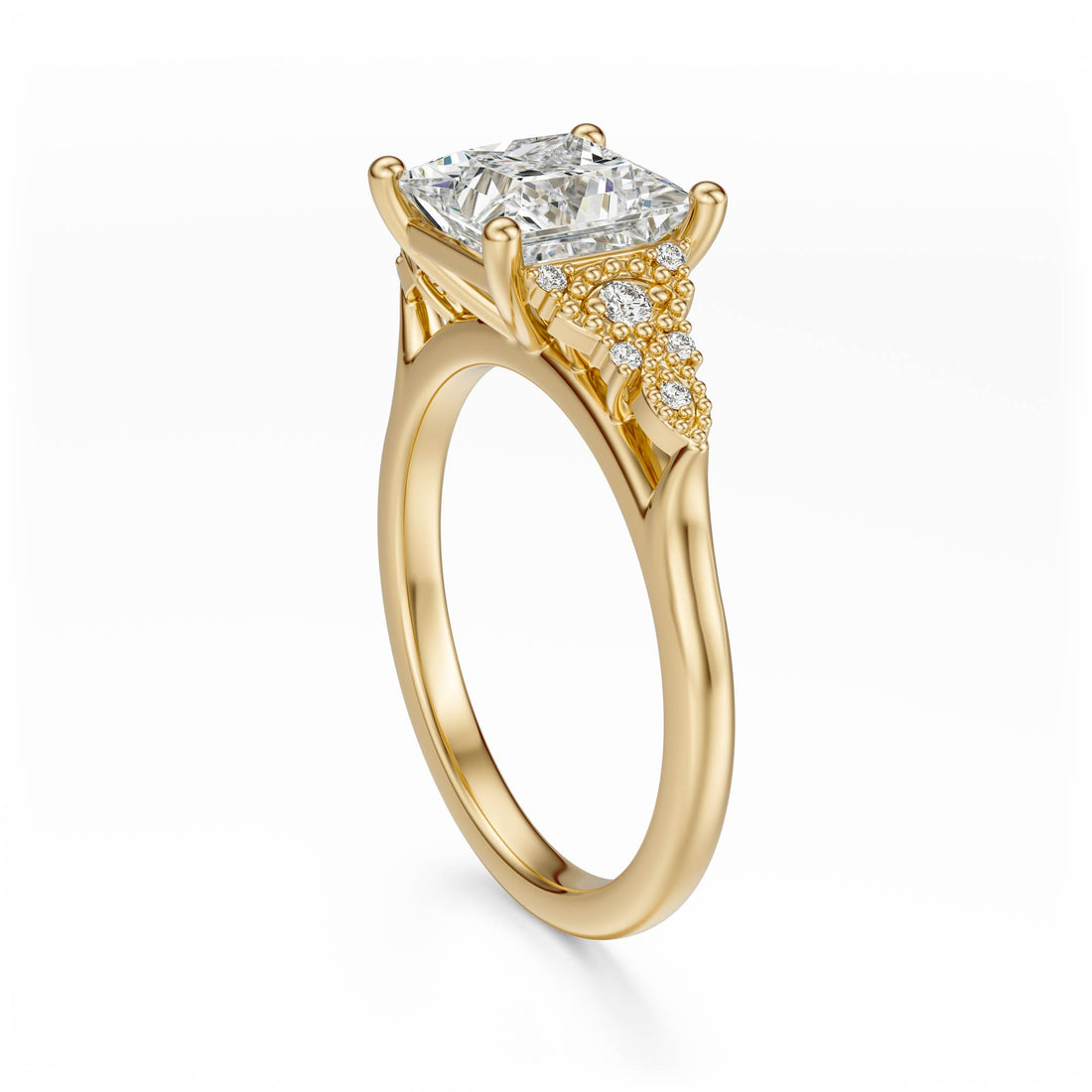 The Art Deco Maeve Ring | Princess - Lavender Creek Gems 