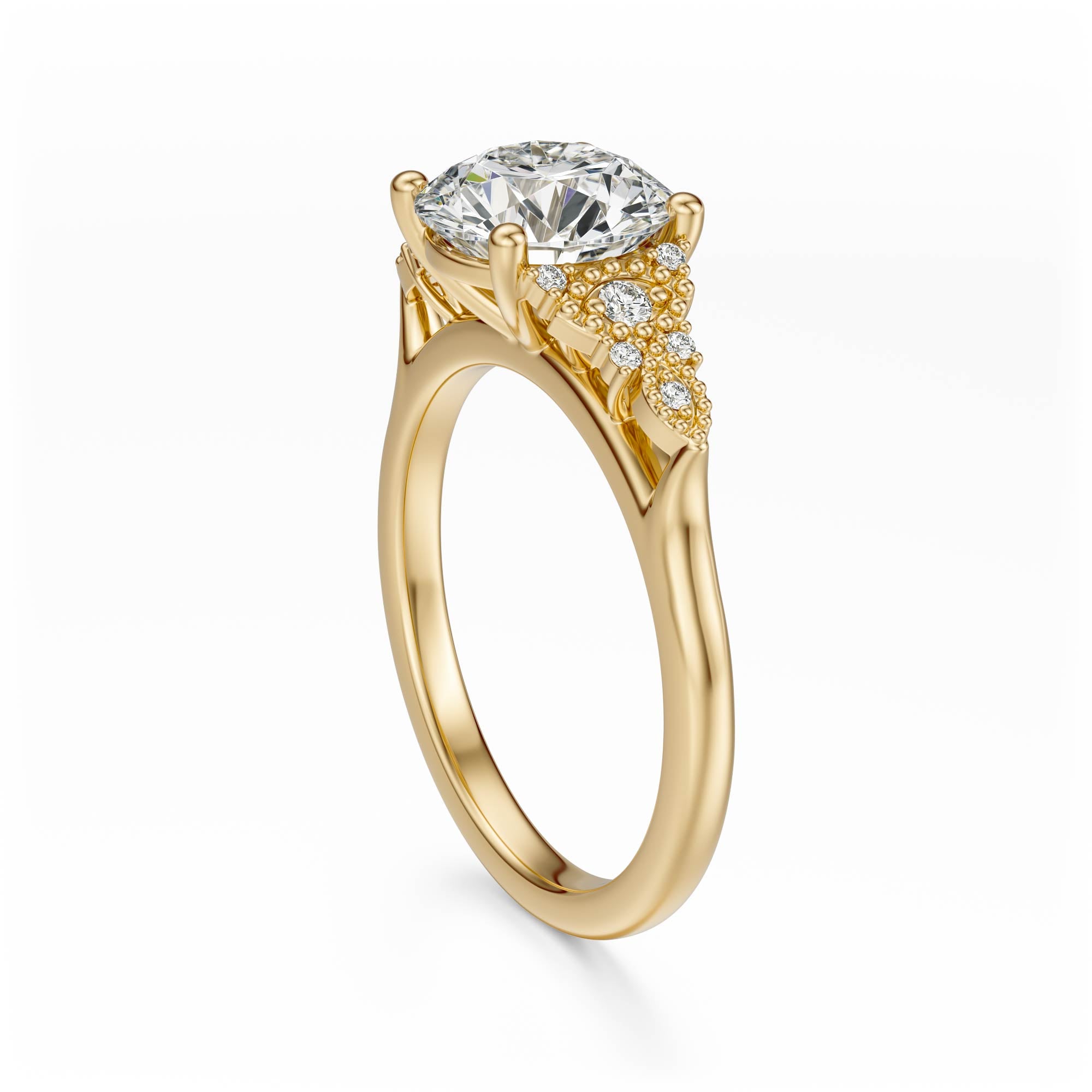 The Art Deco Maeve Ring | Round - Lavender Creek Gems 