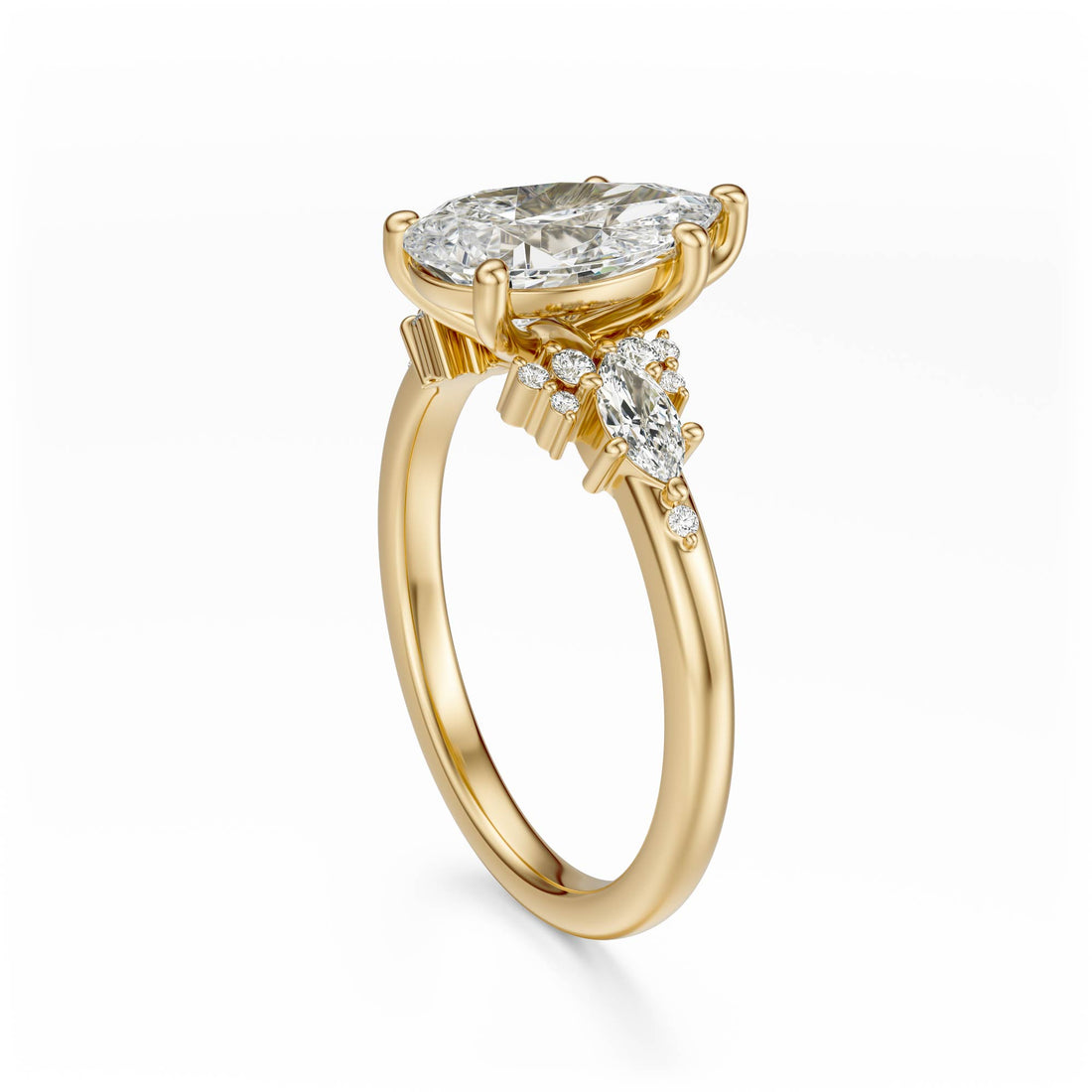 The Ascendant Ring | Pear - Lavender Creek Gems 