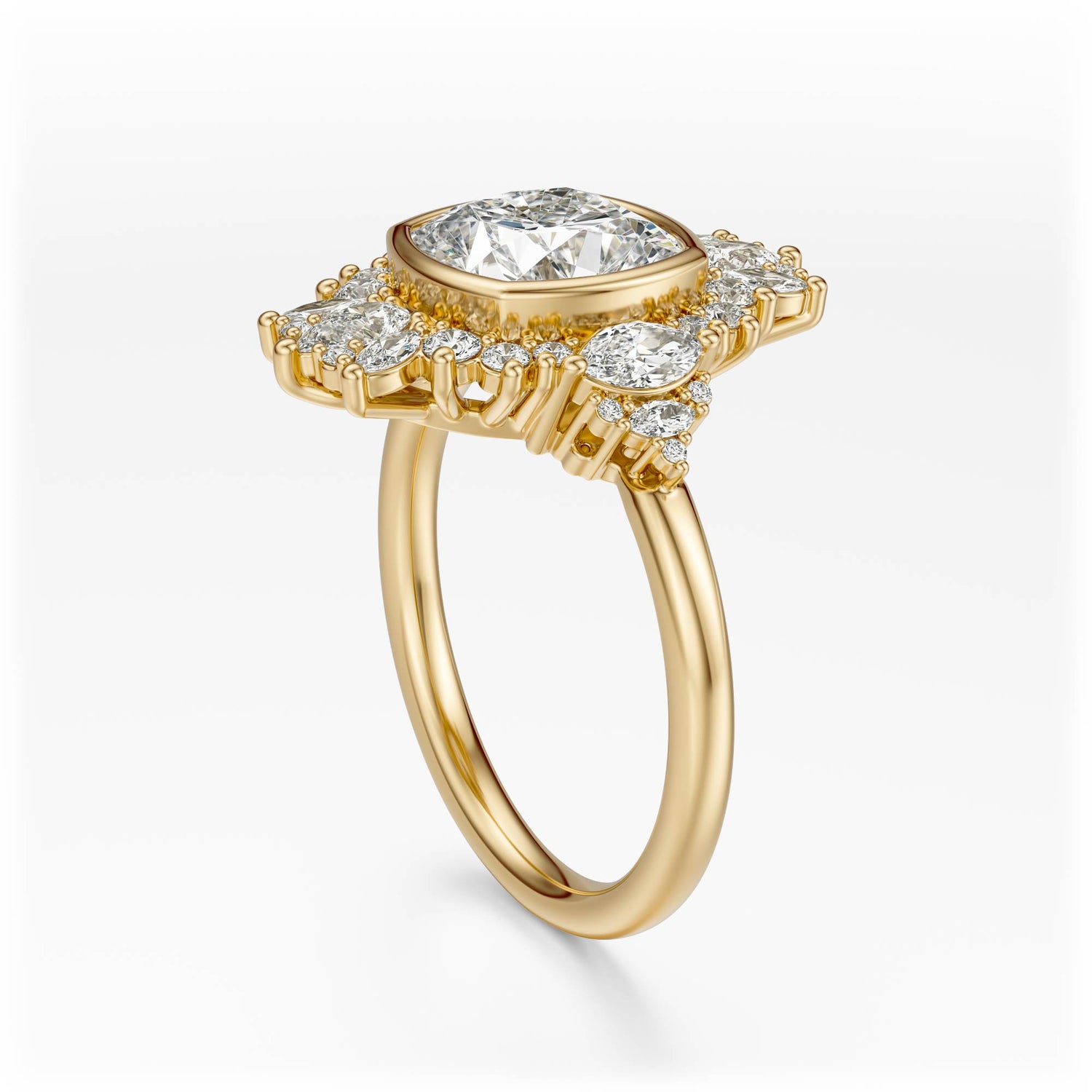 The Ethereal Ring | Cushion | Setting Only