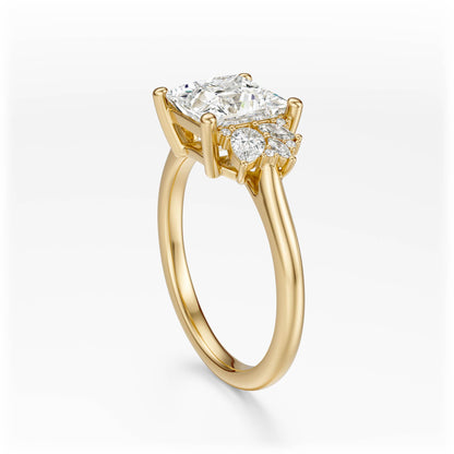 The Diamond Fleur Ring | Princess | Setting Only - Lavender Creek Gems 