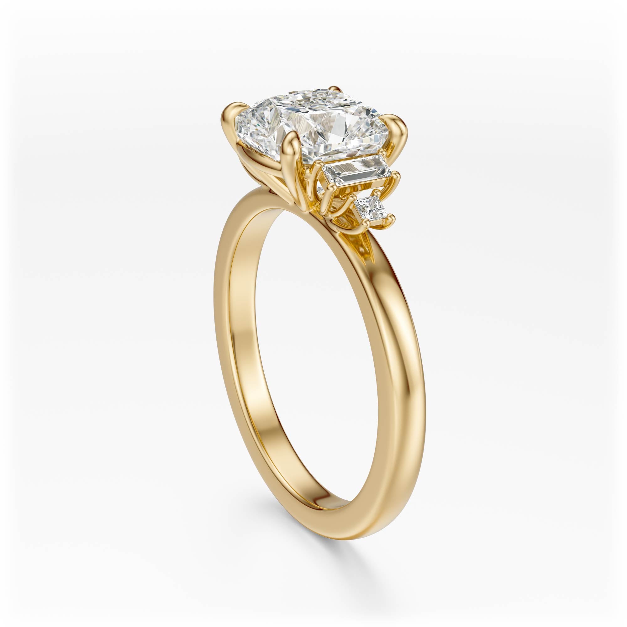 The Elevated Mira Ring | Cushion | Setting Only