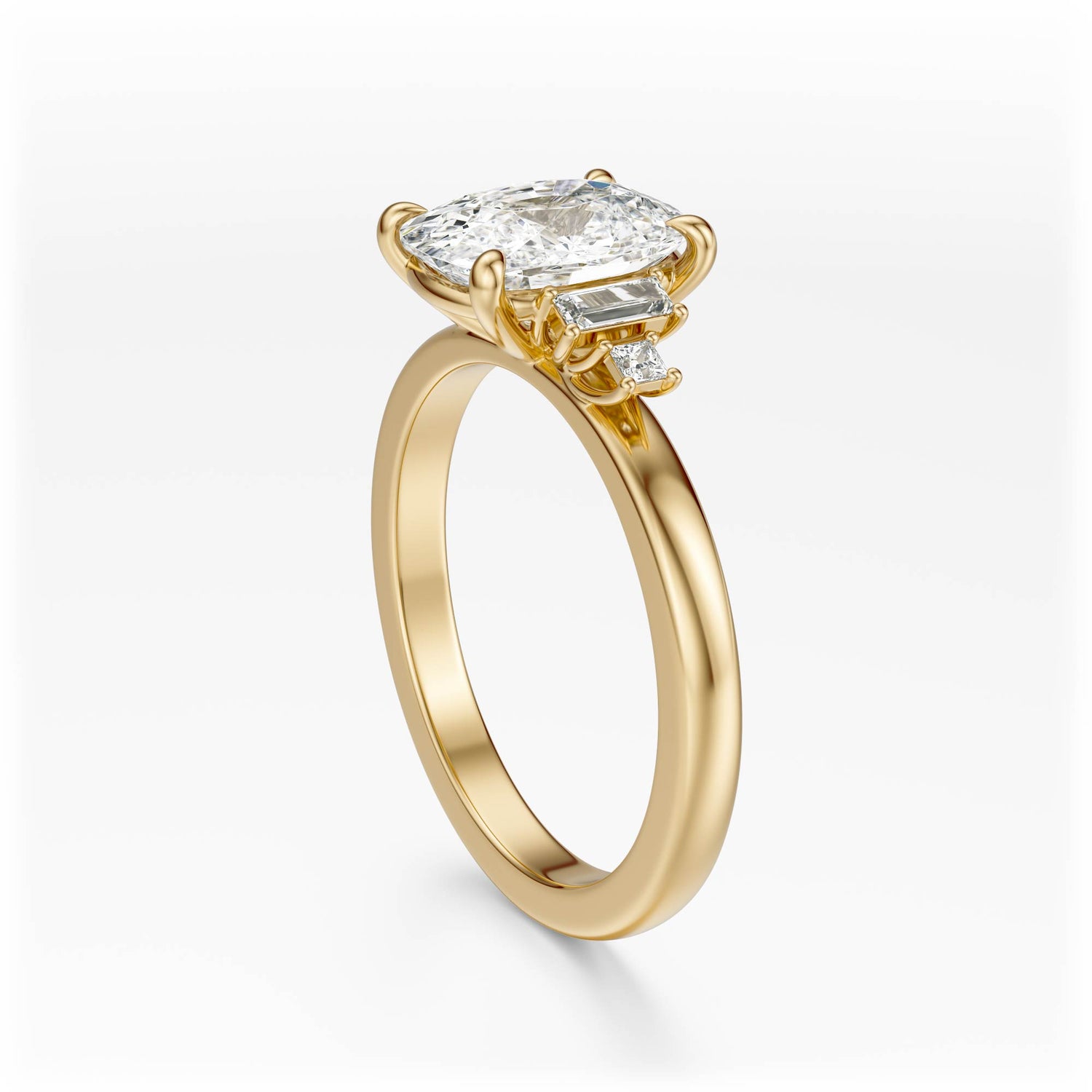 The Elevated Mira Ring | Elongated Cushion | Setting Only