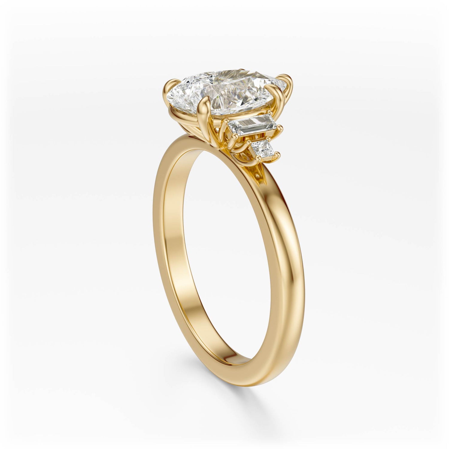 The Elevated Mira Ring | Pear | Setting Only