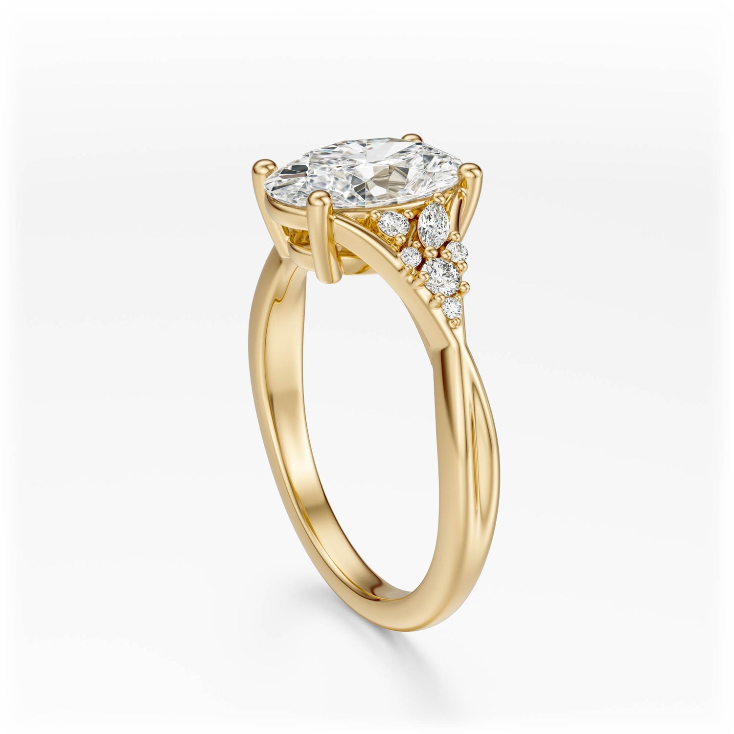 The Lyria Ring | Oval | Setting Only