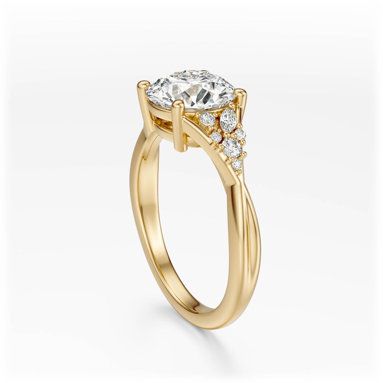 The Lyria Ring | Round | Setting Only