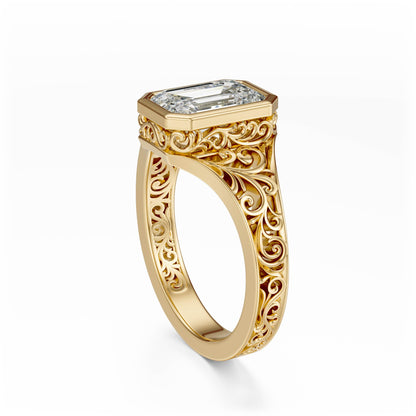 The Endearment Ring | Emerald Cut - Lavender Creek Gems 