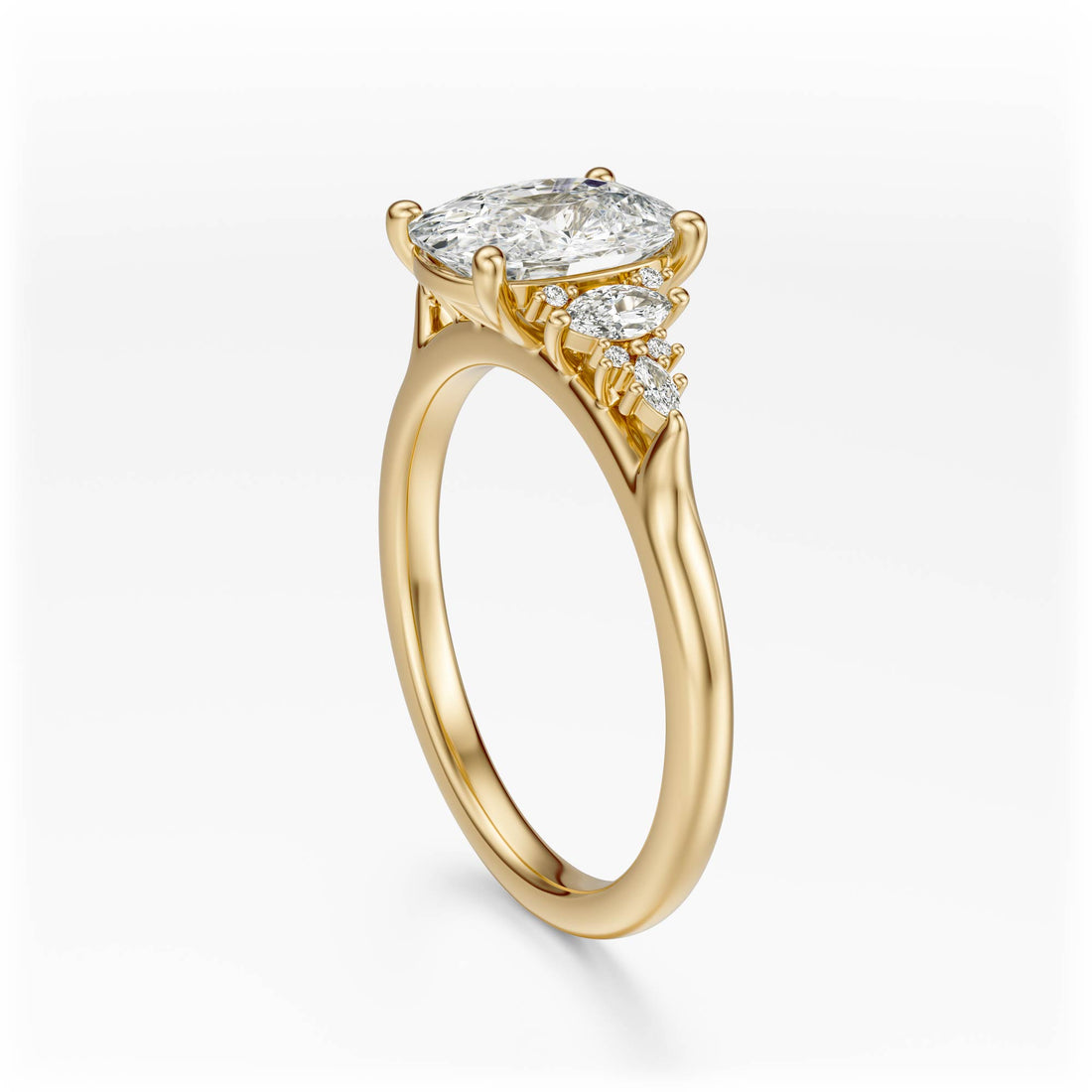 The Maeve Ring | Elongated Cushion | Setting Only - Lavender Creek Gems 