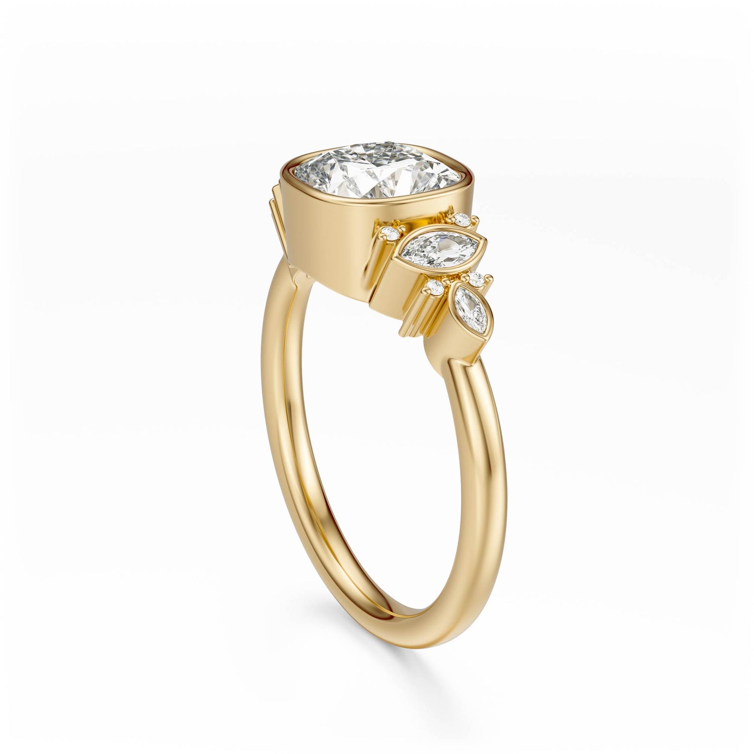 The All Bezel Maeve Ring | Cushion