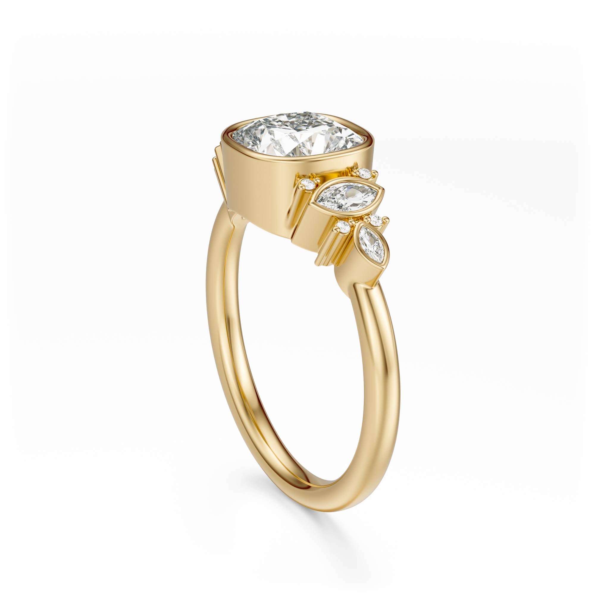 The All Bezel Maeve Ring | Cushion