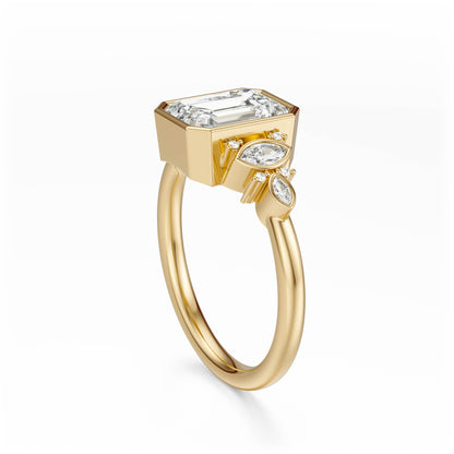 The All Bezel Maeve Ring | Emerald Cut | Setting Only