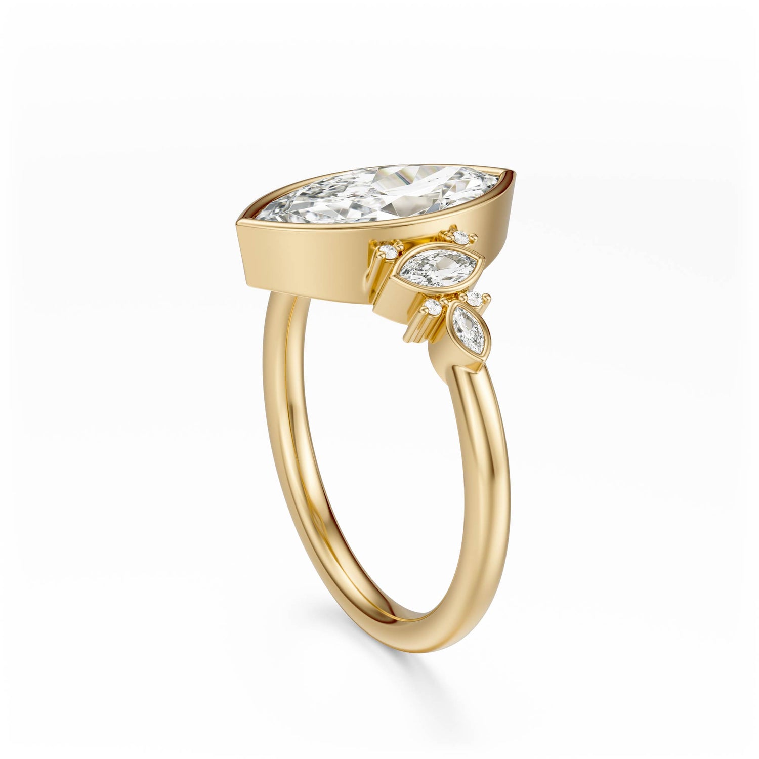The All Bezel Maeve Ring | Marquise