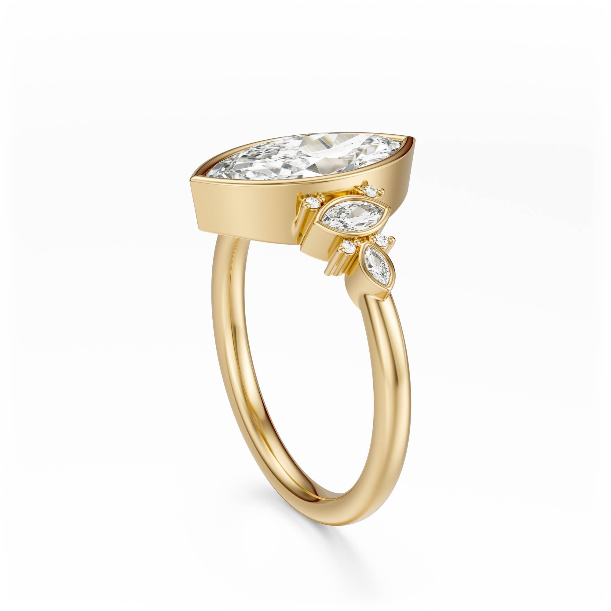 The All Bezel Maeve Ring | Marquise
