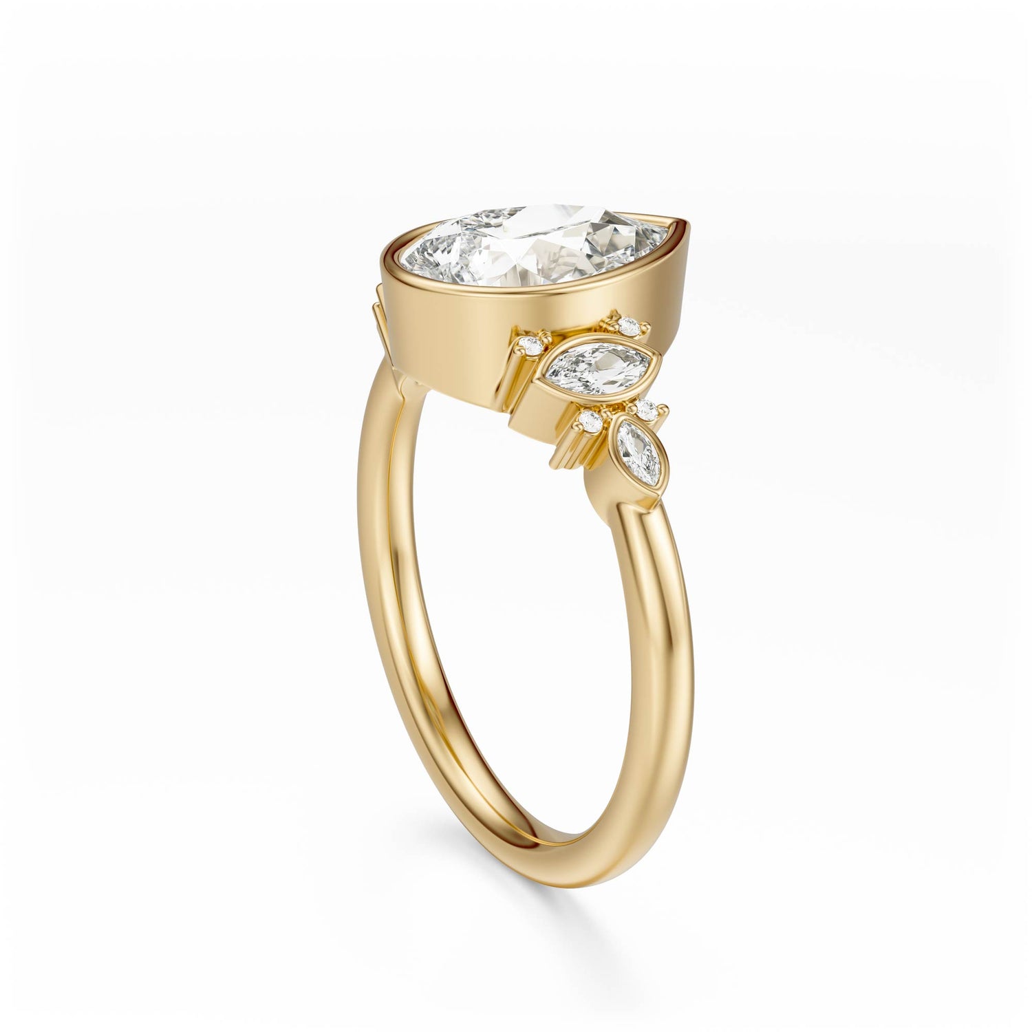 The All Bezel Maeve Ring | Pear