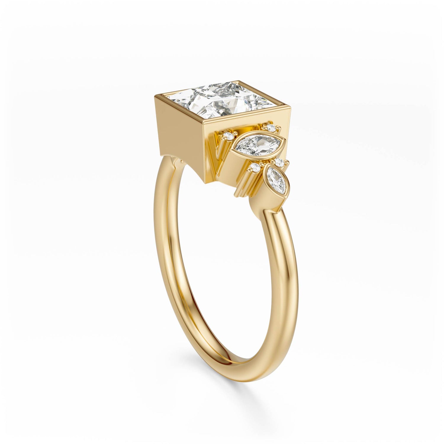 The All Bezel Maeve Ring | Princess | Setting Only