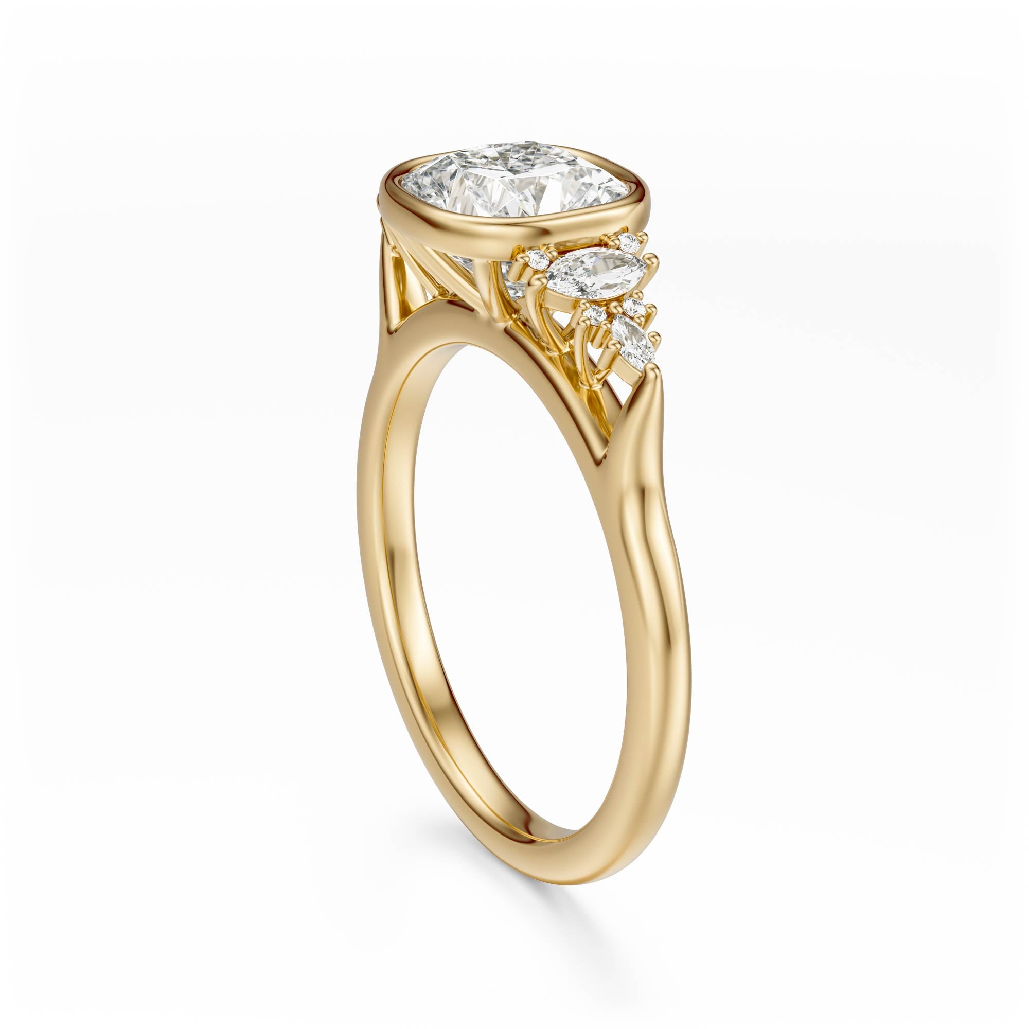 The Bezel Maeve Ring | Cushion | Setting Only