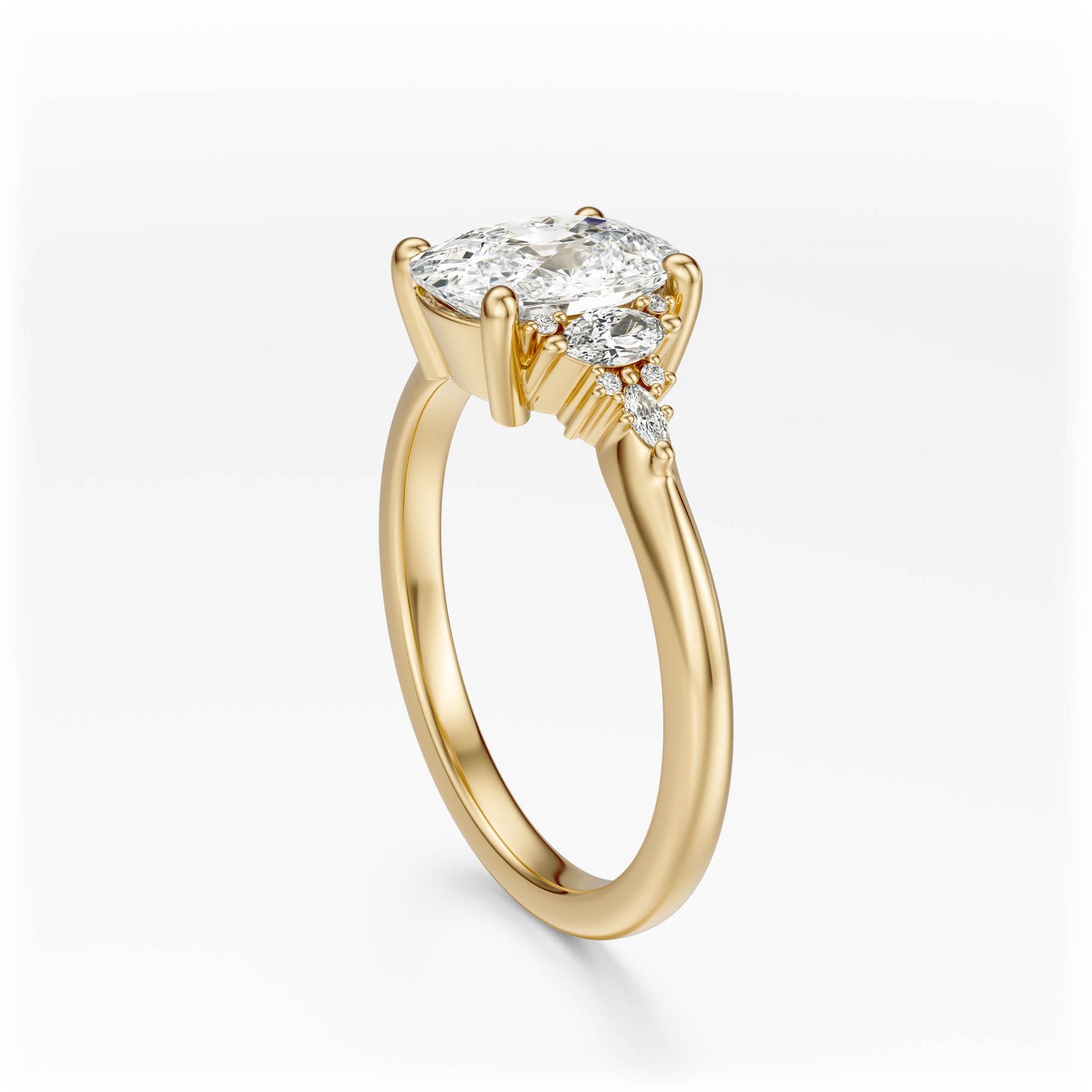 The Low Maeve Ring | Elongated Cushion