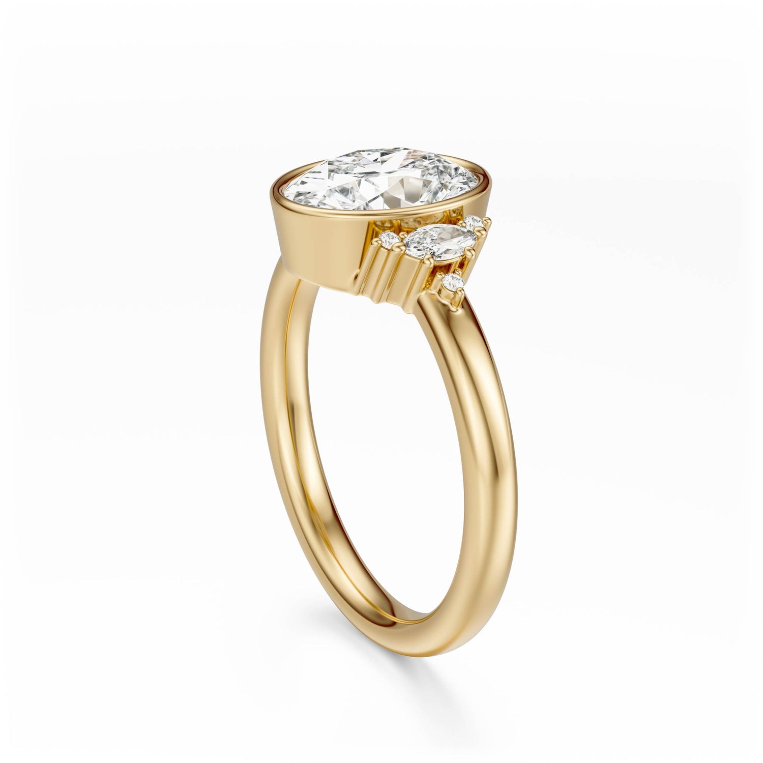 The Bezel Maren Ring | Oval | Setting Only - Lavender Creek Gems 