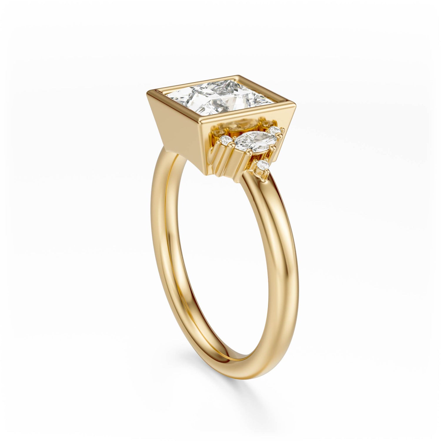 The Bezel Maren Ring | Princess - Lavender Creek Gems 