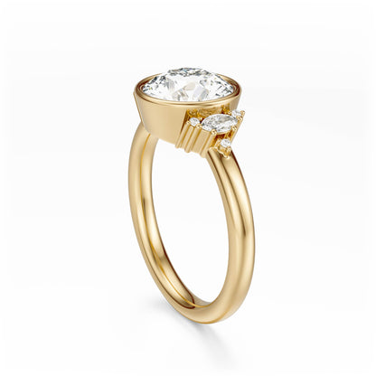 The Bezel Maren Ring | Round | Setting Only - Lavender Creek Gems 