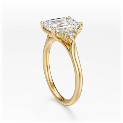 The Maren Ring | Emerald Cut | Setting Only