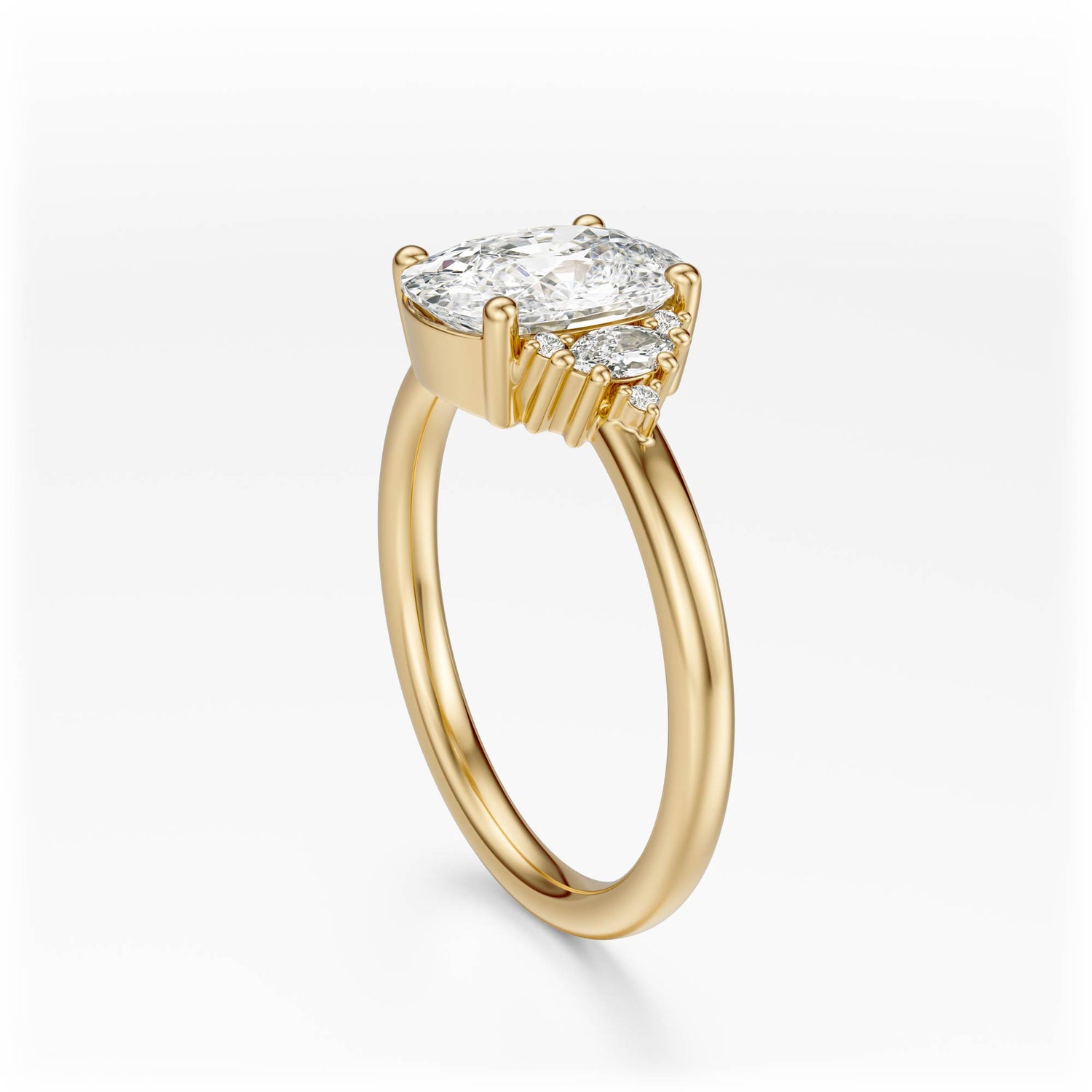 The Low Maren Ring | Elongated Cushion | Setting Only