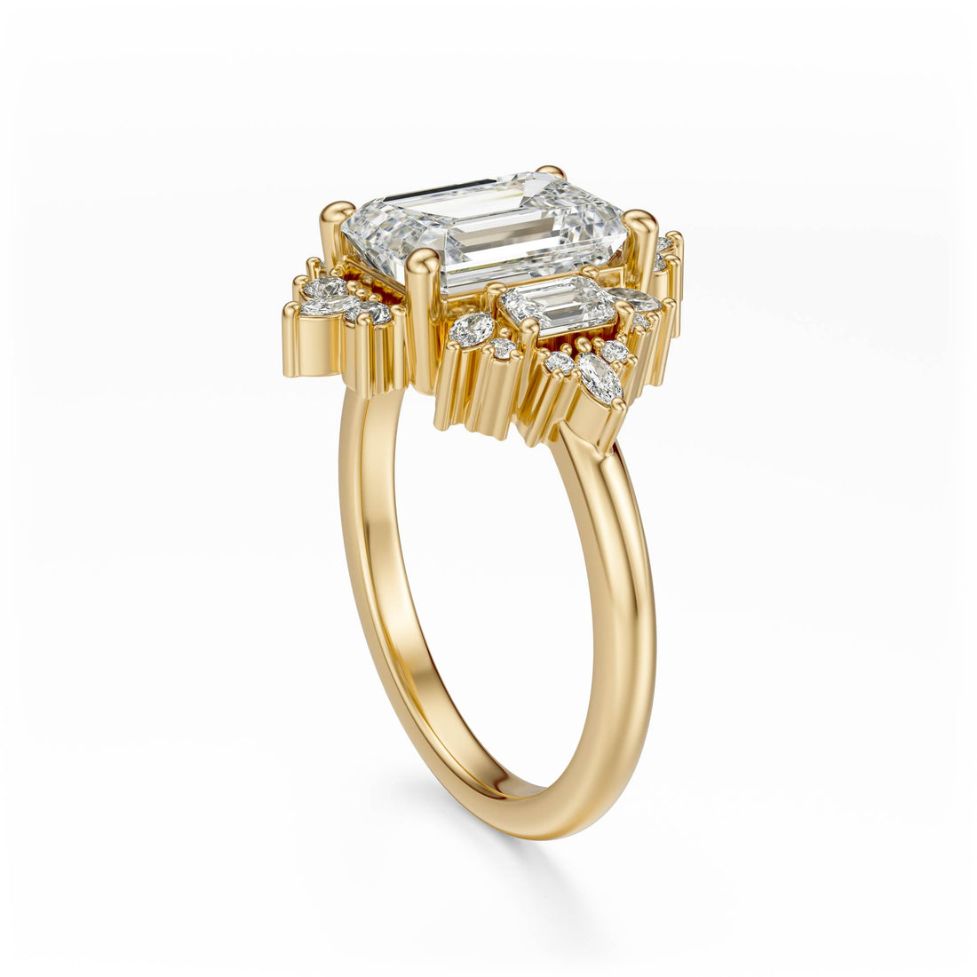 The Marial Ring | Emerald Cut