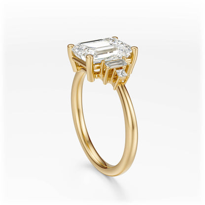 The Mira Ring | Emerald Cut | Setting Only