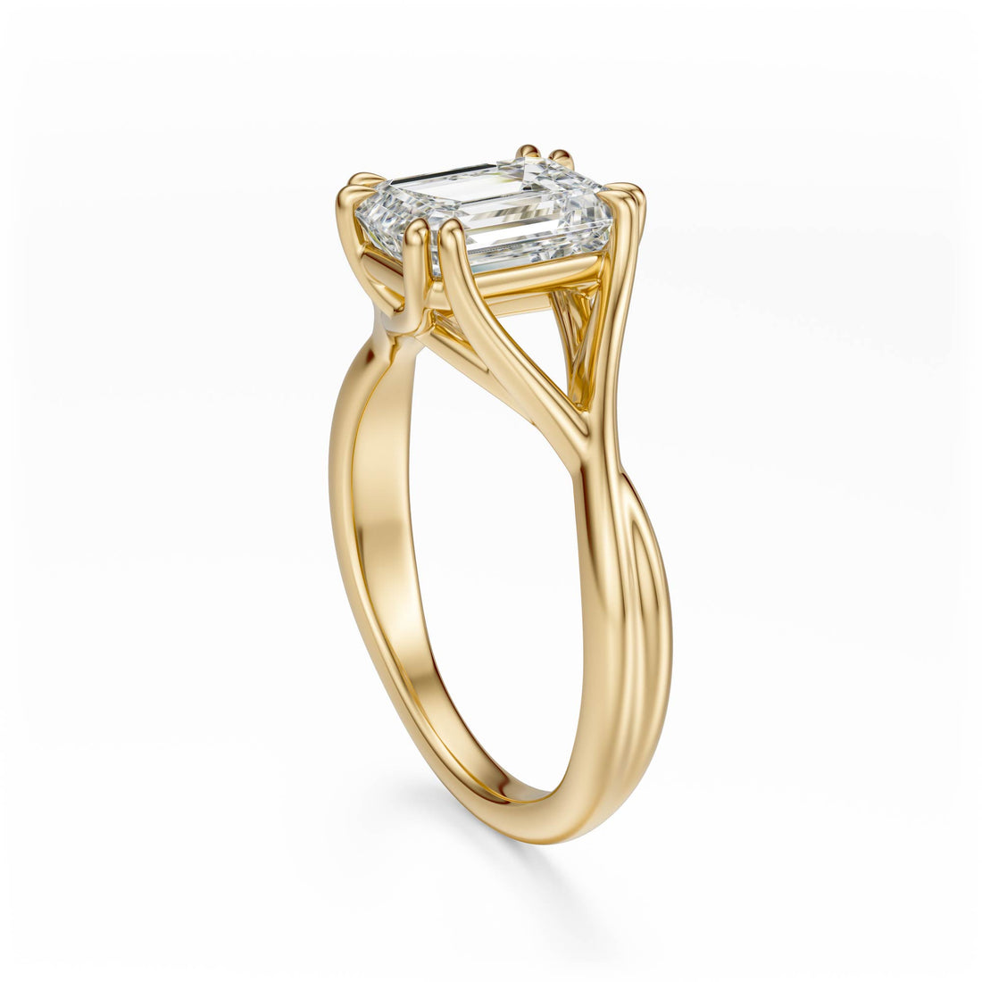 The Entwine Ring | Emerald Cut - Lavender Creek Gems 