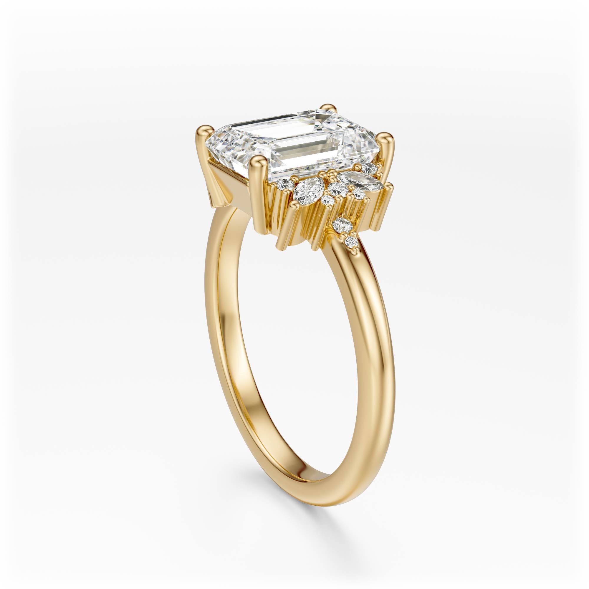 The Reverie Ring | Emerald Cut | Setting Only