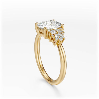 The Rosalie Ring | Elongated Cushion | Setting Only - Lavender Creek Gems 