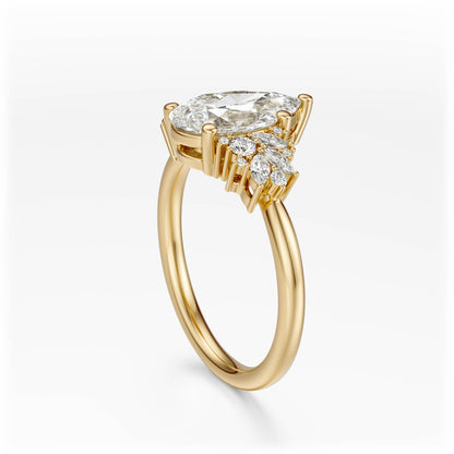 The Rosalie Ring | Pear | Setting Only - Lavender Creek Gems 