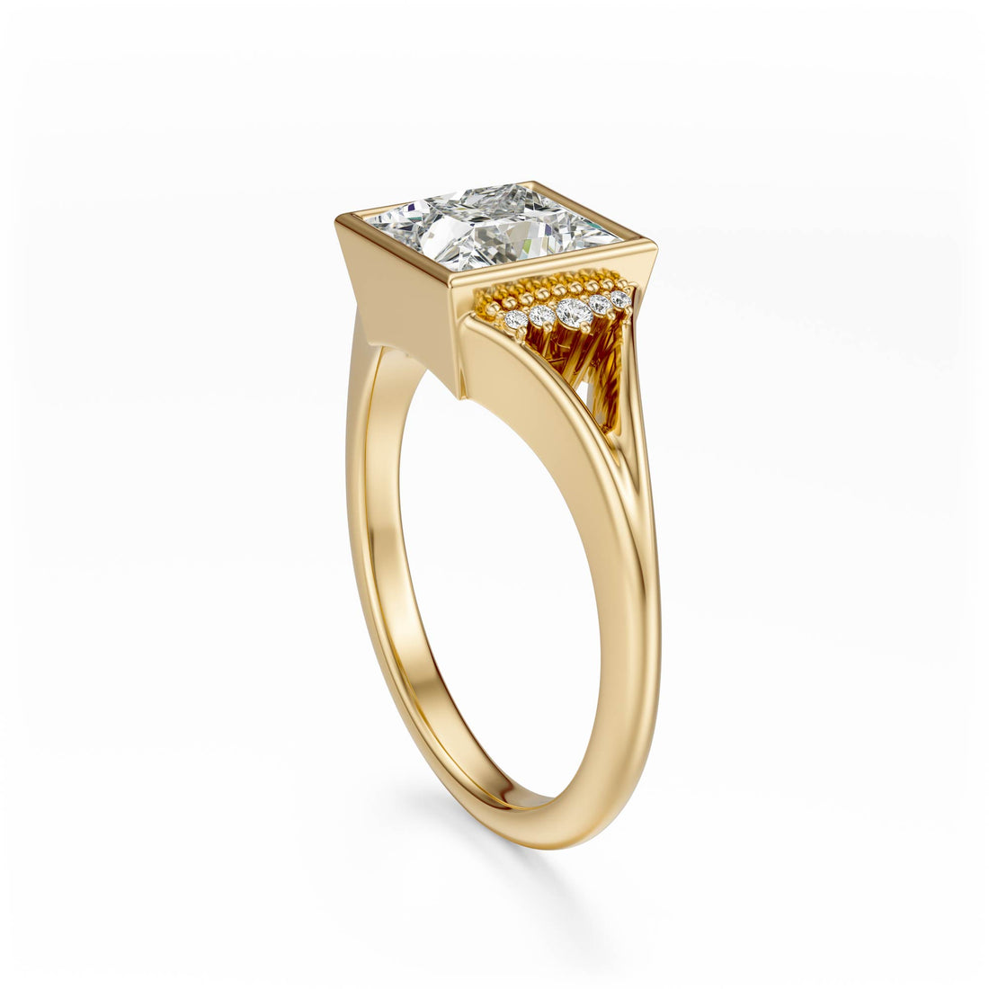 The Bezel Serendipity Ring | Princess - Lavender Creek Gems 