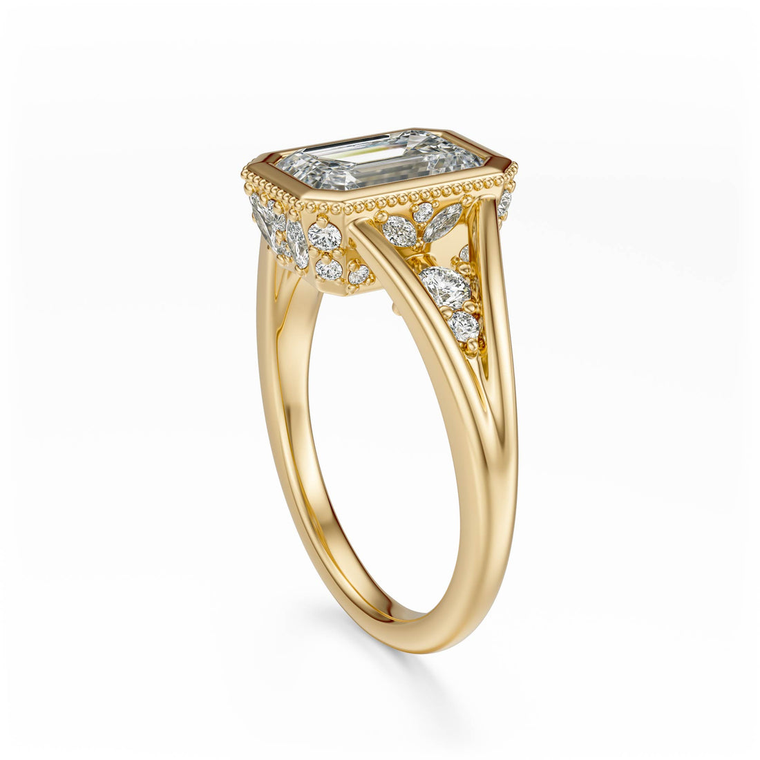The Sitara Ring | Emerald Cut - Lavender Creek Gems 