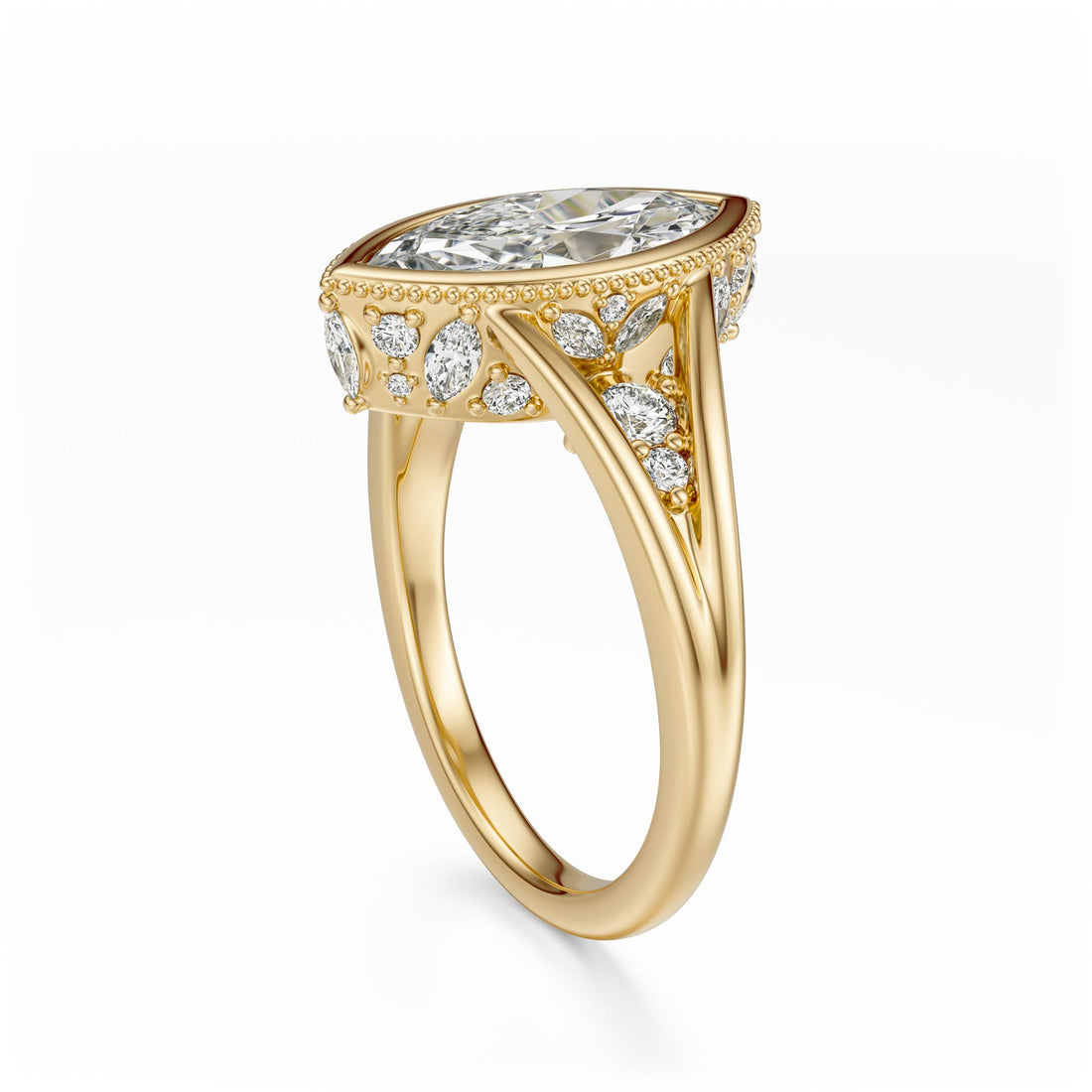 The Sitara Ring | Marquise | Setting Only - Lavender Creek Gems 