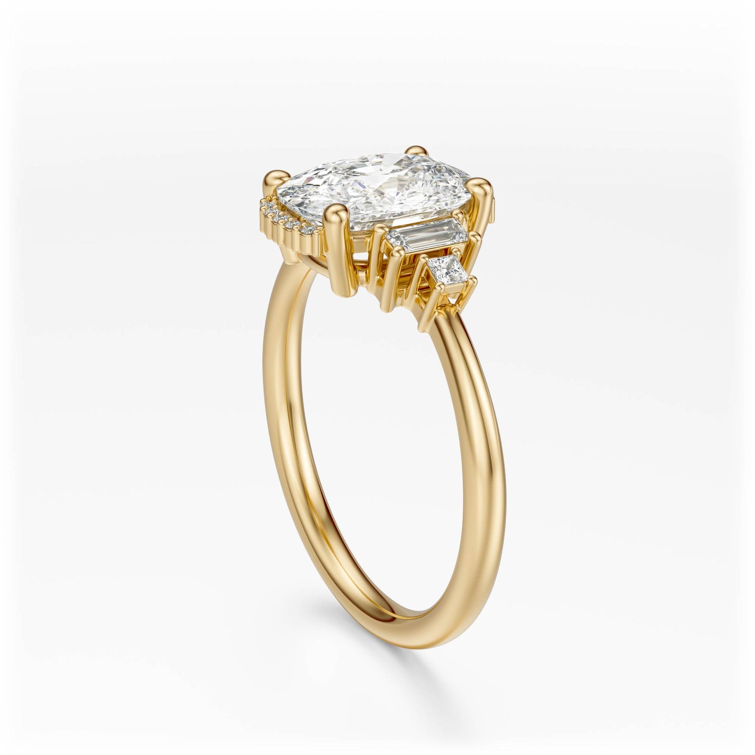 The Sura Ring | Elongated Cushion | Setting Only