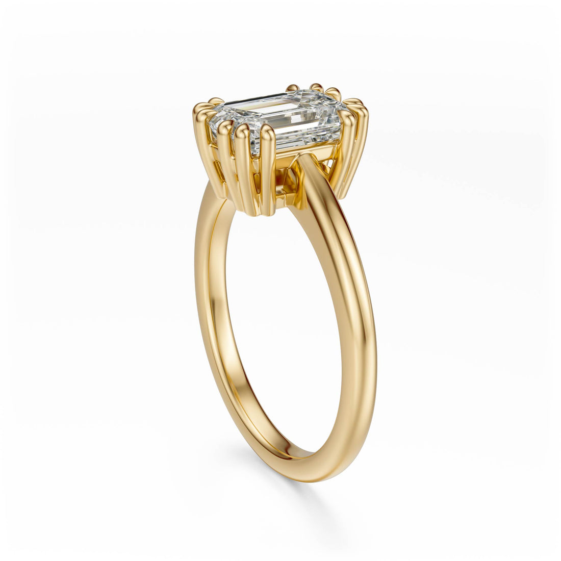 The Thalassa Ring | Emerald Cut | Setting Only - Lavender Creek Gems 