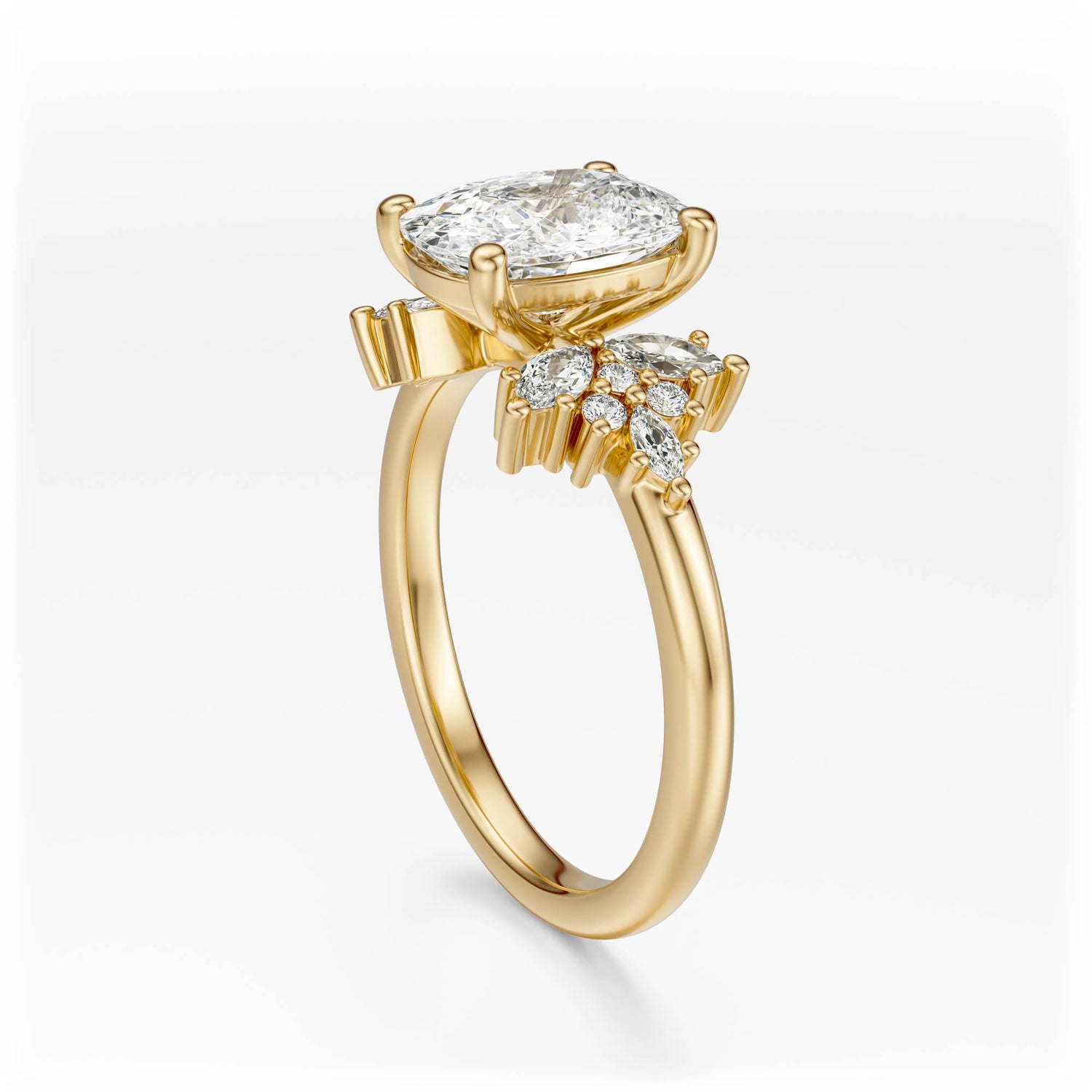 The Veraine Ring | Elongated Cushion | Setting Only