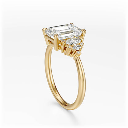 The Vivienne Ring | Emerald Cut
