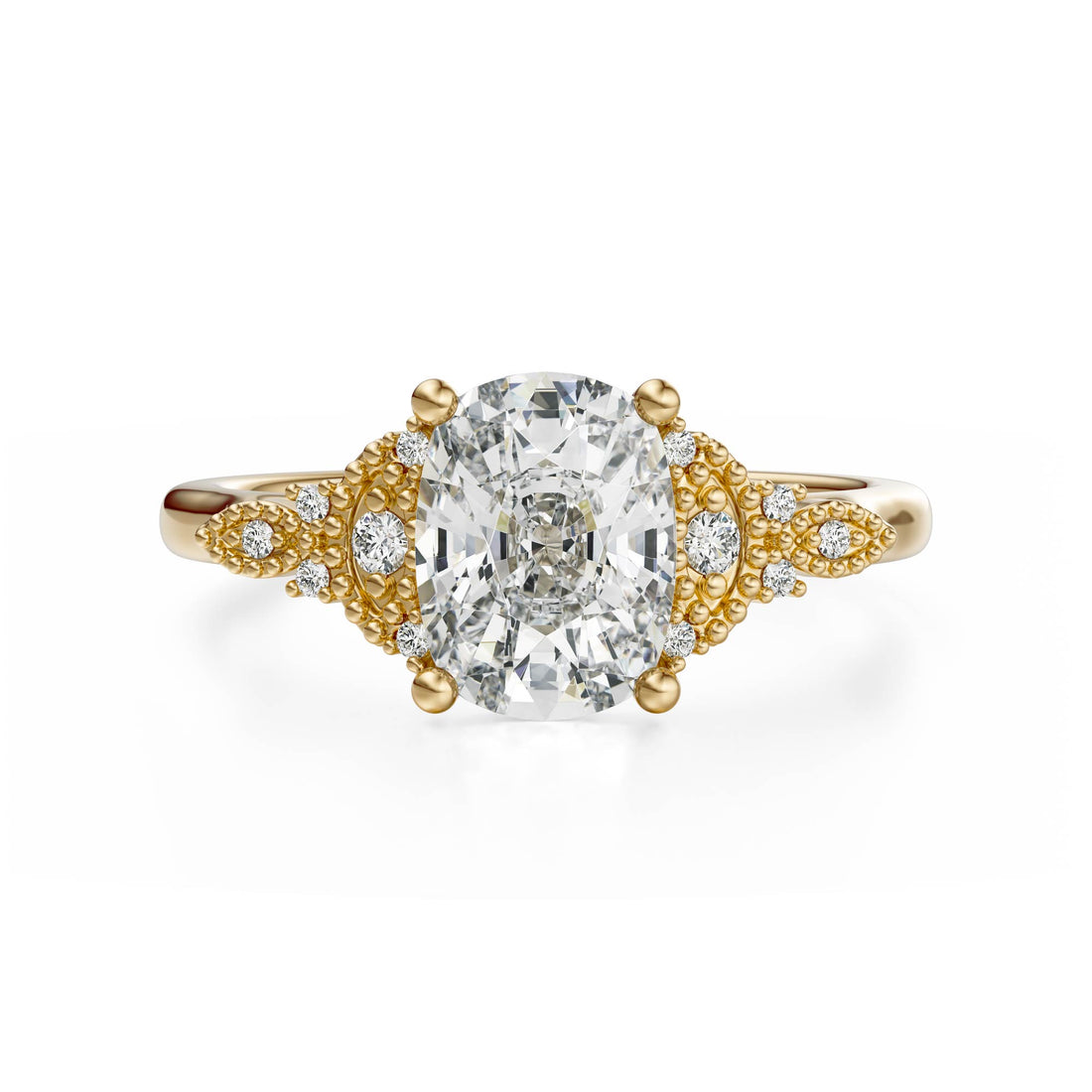 The Art Deco Maeve Ring | Elongated Cushion - Lavender Creek Gems 