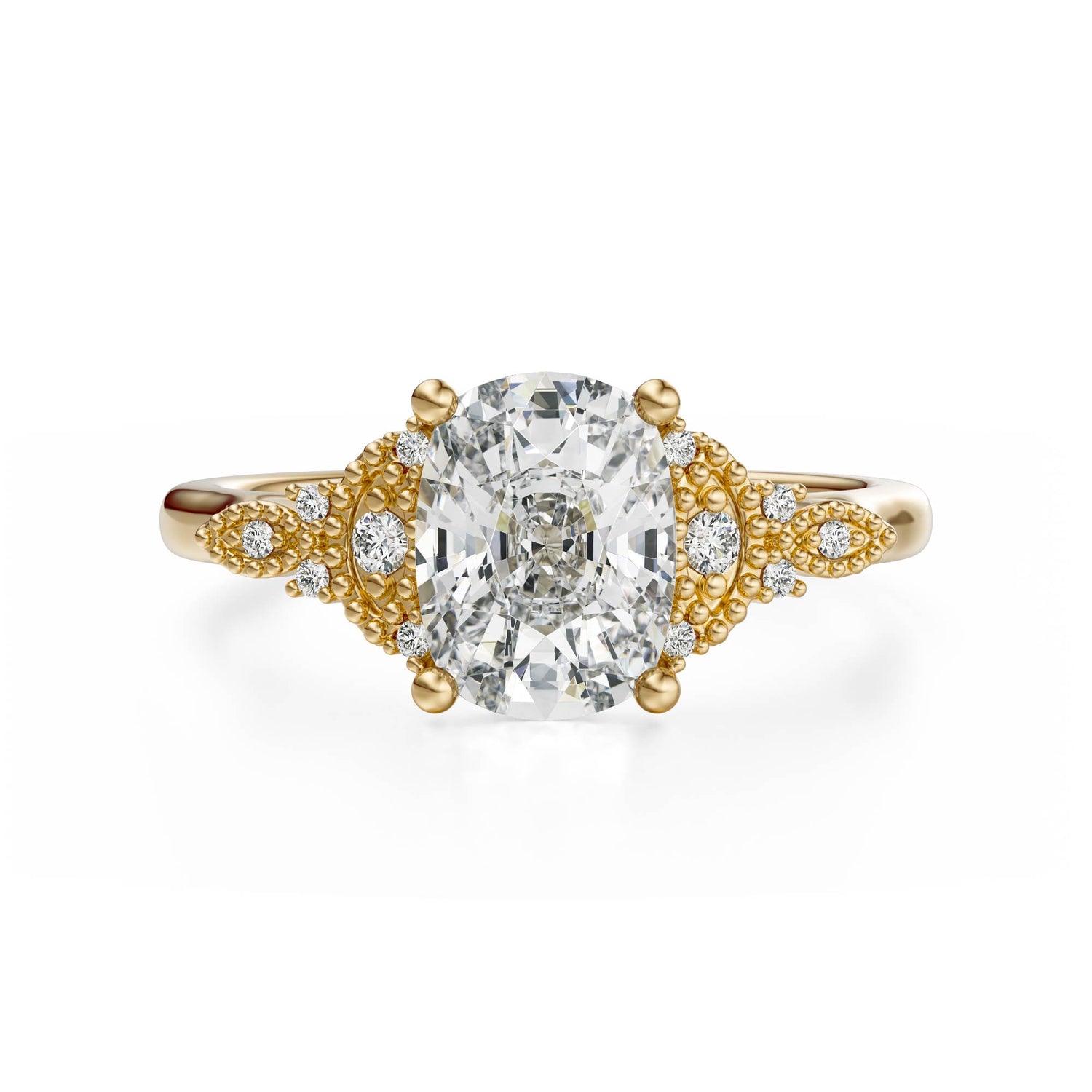 The Art Deco Maeve Ring | Elongated Cushion - Lavender Creek Gems 