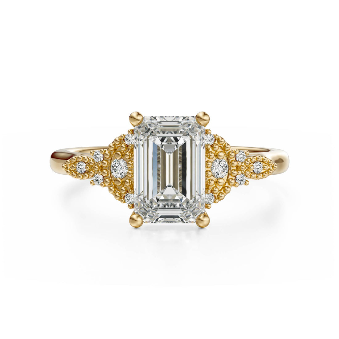 The Art Deco Maeve Ring | Emerald Cut - Lavender Creek Gems 