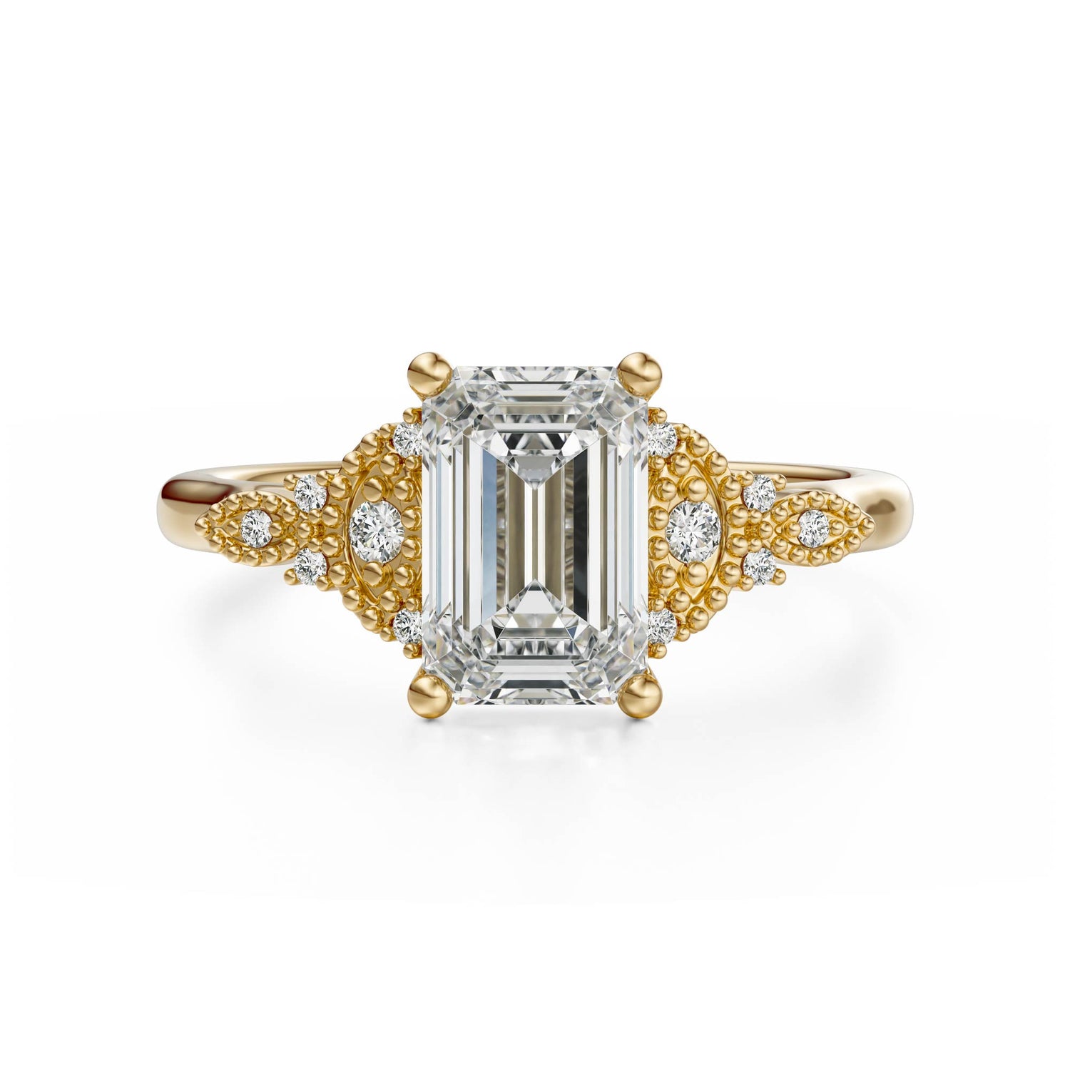 The Art Deco Maeve Ring | Emerald Cut - Lavender Creek Gems 
