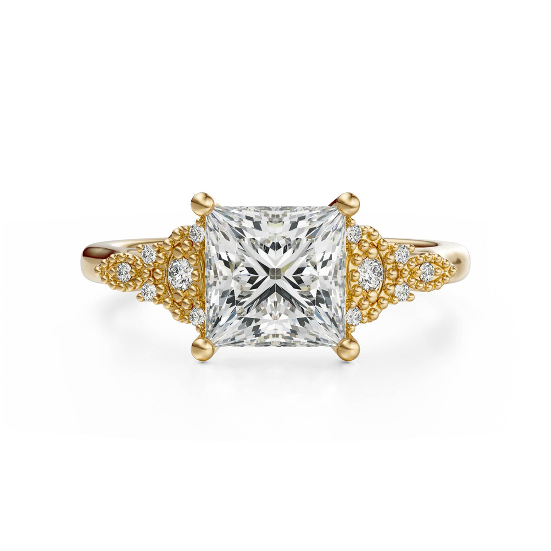 The Art Deco Maeve Ring | Princess - Lavender Creek Gems 
