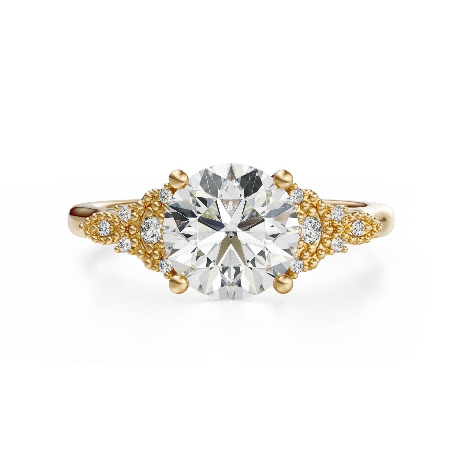 The Art Deco Maeve Ring | Round - Lavender Creek Gems 