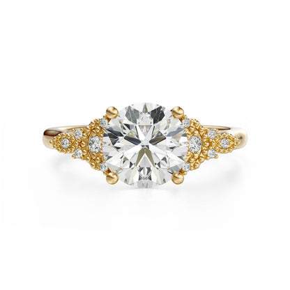 The Art Deco Maeve Ring | Round - Lavender Creek Gems 
